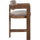 Meridian Sacha Taupe Velvet Stool IMAGE 4