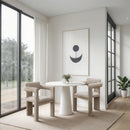 Meridian Brenda Beige Chenille Fabric Dining Chair IMAGE 2