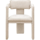 Meridian Brenda Beige Chenille Fabric Dining Chair IMAGE 3