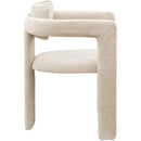 Meridian Brenda Beige Chenille Fabric Dining Chair IMAGE 4