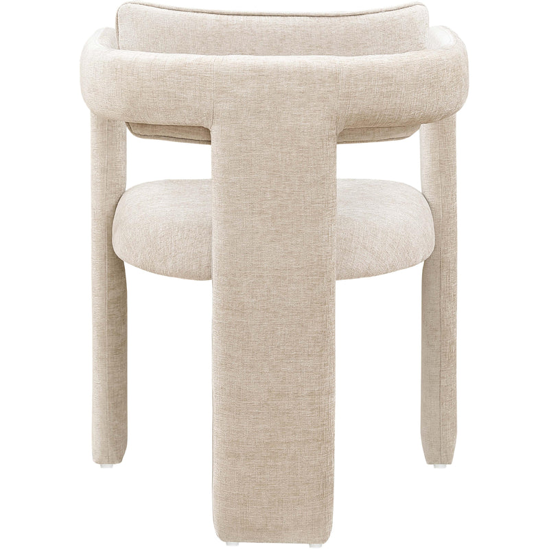 Meridian Brenda Beige Chenille Fabric Dining Chair IMAGE 5