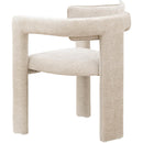 Meridian Brenda Beige Chenille Fabric Dining Chair IMAGE 6