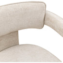 Meridian Brenda Beige Chenille Fabric Dining Chair IMAGE 7