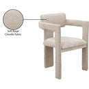 Meridian Brenda Beige Chenille Fabric Dining Chair IMAGE 9