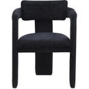 Meridian Brenda Black Chenille Fabric Dining Chair IMAGE 3