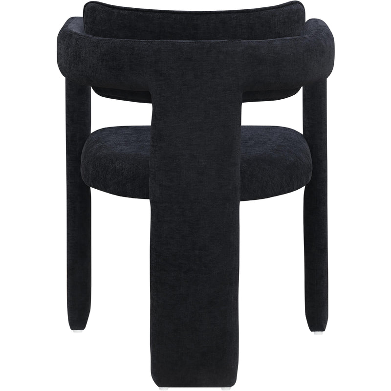 Meridian Brenda Black Chenille Fabric Dining Chair IMAGE 5