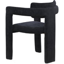 Meridian Brenda Black Chenille Fabric Dining Chair IMAGE 6