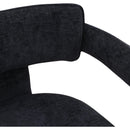 Meridian Brenda Black Chenille Fabric Dining Chair IMAGE 7