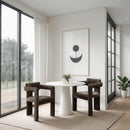 Meridian Brenda Brown Chenille Fabric Dining Chair IMAGE 2