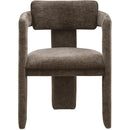 Meridian Brenda Brown Chenille Fabric Dining Chair IMAGE 3