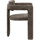 Meridian Brenda Brown Chenille Fabric Dining Chair IMAGE 4