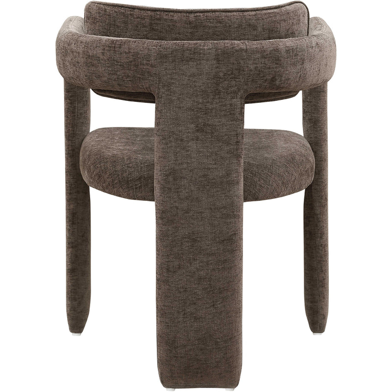 Meridian Brenda Brown Chenille Fabric Dining Chair IMAGE 5
