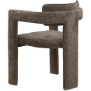 Meridian Brenda Brown Chenille Fabric Dining Chair IMAGE 6