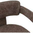 Meridian Brenda Brown Chenille Fabric Dining Chair IMAGE 7