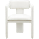 Meridian Brenda Cream Chenille Fabric Dining Chair IMAGE 3