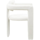 Meridian Brenda Cream Chenille Fabric Dining Chair IMAGE 4
