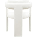 Meridian Brenda Cream Chenille Fabric Dining Chair IMAGE 5
