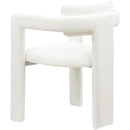 Meridian Brenda Cream Chenille Fabric Dining Chair IMAGE 6
