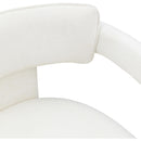 Meridian Brenda Cream Chenille Fabric Dining Chair IMAGE 7