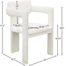 Meridian Brenda Cream Chenille Fabric Dining Chair IMAGE 8