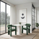 Meridian Brenda Green Chenille Fabric Dining Chair IMAGE 2