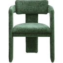 Meridian Brenda Green Chenille Fabric Dining Chair IMAGE 3