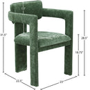 Meridian Brenda Green Chenille Fabric Dining Chair IMAGE 8