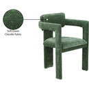 Meridian Brenda Green Chenille Fabric Dining Chair IMAGE 9
