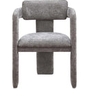 Meridian Brenda Grey Chenille Fabric Dining Chair IMAGE 3