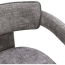 Meridian Brenda Grey Chenille Fabric Dining Chair IMAGE 7