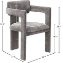 Meridian Brenda Grey Chenille Fabric Dining Chair IMAGE 8