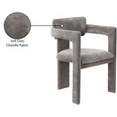 Meridian Brenda Grey Chenille Fabric Dining Chair IMAGE 9