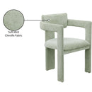 Meridian Brenda Mint Chenille Fabric Dining Chair IMAGE 9