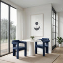 Meridian Brenda Navy Chenille Fabric Dining Chair IMAGE 2