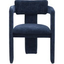 Meridian Brenda Navy Chenille Fabric Dining Chair IMAGE 3