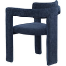 Meridian Brenda Navy Chenille Fabric Dining Chair IMAGE 6