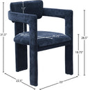 Meridian Brenda Navy Chenille Fabric Dining Chair IMAGE 8