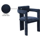 Meridian Brenda Navy Chenille Fabric Dining Chair IMAGE 9