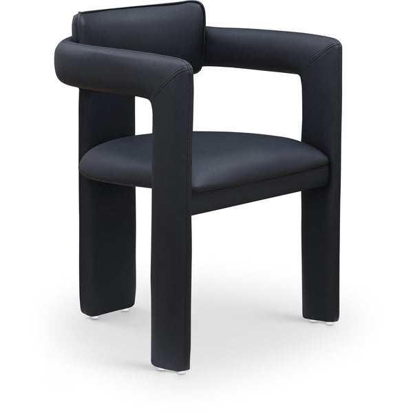 Meridian Brenda Black Vegan Leather Dining Chair IMAGE 1