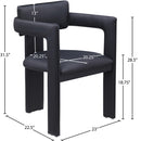 Meridian Brenda Black Vegan Leather Dining Chair IMAGE 8