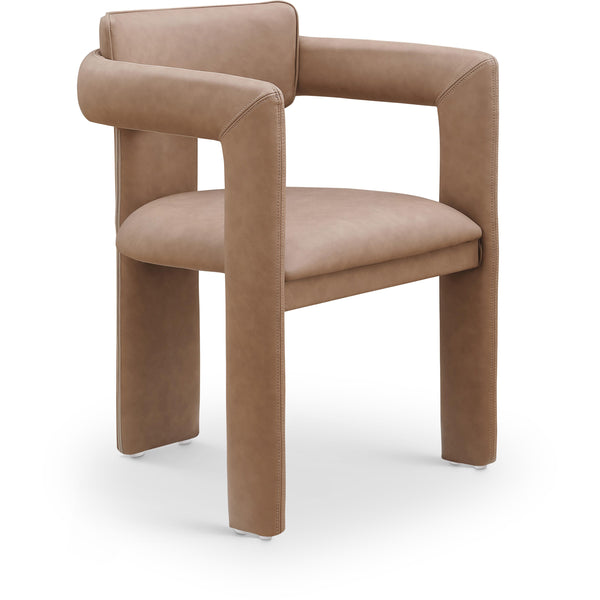 Meridian Brenda Brown Vegan Leather Dining Chair IMAGE 1