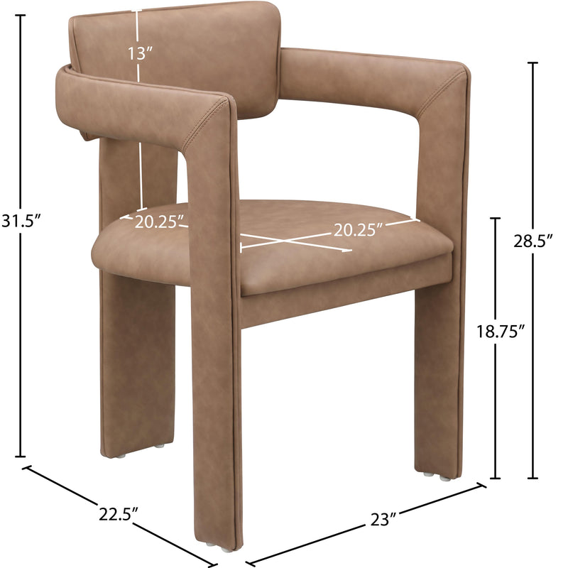 Meridian Brenda Brown Vegan Leather Dining Chair IMAGE 8