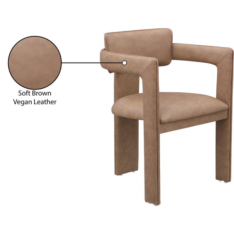 Meridian Brenda Brown Vegan Leather Dining Chair IMAGE 9