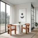 Meridian Brenda Cognac Vegan Leather Dining Chair IMAGE 2