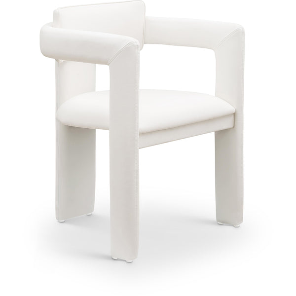 Meridian Brenda Cream Vegan Leather Dining Chair IMAGE 1