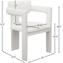 Meridian Brenda Cream Vegan Leather Dining Chair IMAGE 8
