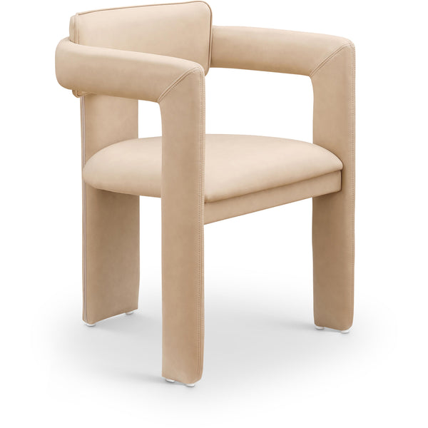 Meridian Brenda Tan Vegan Leather Dining Chair IMAGE 1