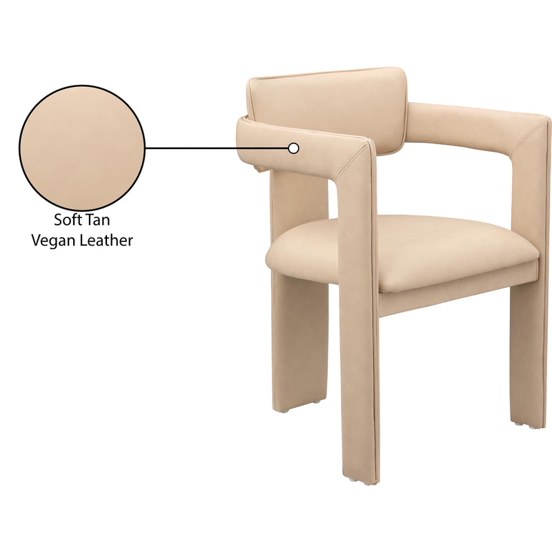 Meridian Brenda Tan Vegan Leather Dining Chair IMAGE 9