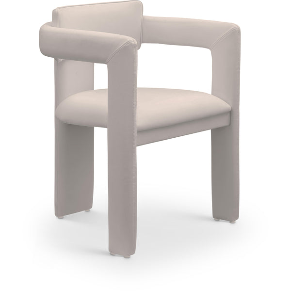 Meridian Brenda Taupe Vegan Leather Dining Chair IMAGE 1