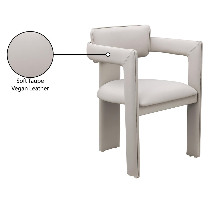 Meridian Brenda Taupe Vegan Leather Dining Chair IMAGE 9